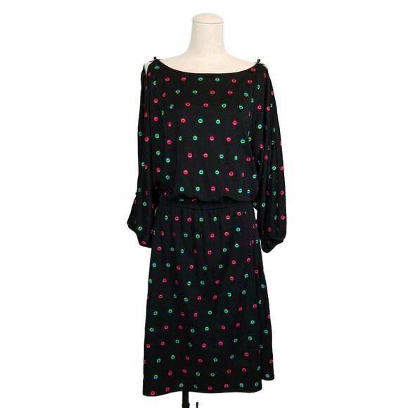 Marc by Marc Jacobs Embroidered Black Dress Sz Large - Picture 1 of 10